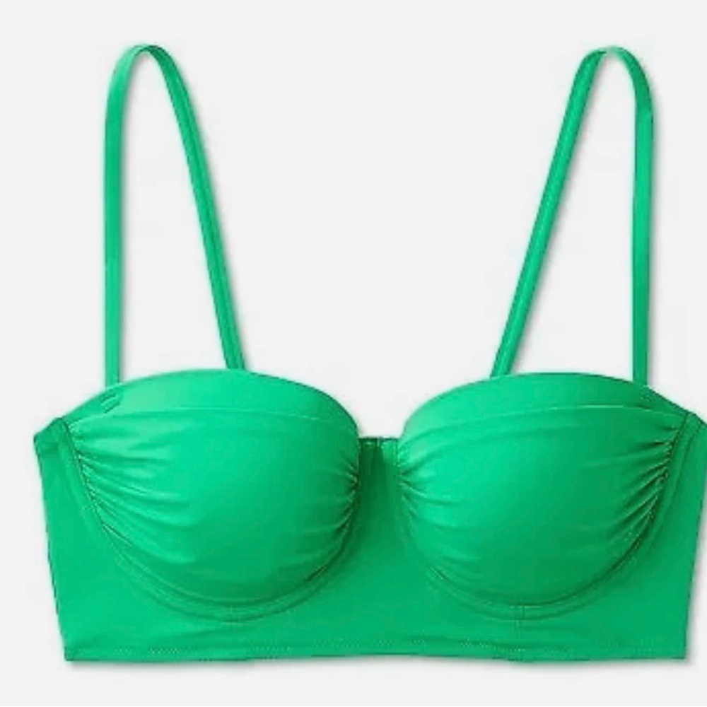 Women's Light Lift Shirred Cup Bikini Top - Shade & Shore Green 36C